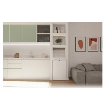 Candy Refrigerator | CNOQ2S58EW | Energy efficiency class E | Free standing | Larder | Height 85 cm | Fridge net capacity 100 L 