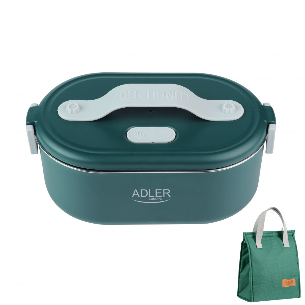 Adler | Electric lunch box with thermal bag | AD 4522 | 0.8 L | Plastic/Stainless steel | Green | Lid included