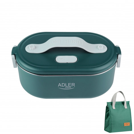 Adler | Electric lunch box with thermal bag | AD 4522 | 0.8 L | Plastic/Stainless steel | Green | Lid included