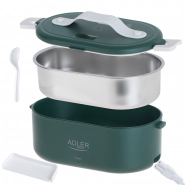 Adler | Electric lunch box with thermal bag | AD 4522 | 0.8 L | Plastic/Stainless steel | Green | Lid included
