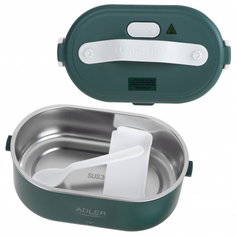 Adler | Electric lunch box with thermal bag | AD 4522 | 0.8 L | Plastic/Stainless steel | Green | Lid included