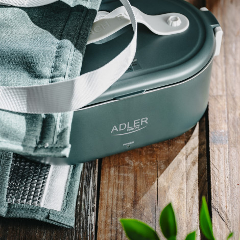 Adler | Electric lunch box with thermal bag | AD 4522 | 0.8 L | Plastic/Stainless steel | Green | Lid included