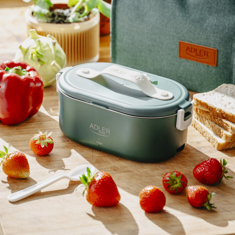 Adler | Electric lunch box with thermal bag | AD 4522 | 0.8 L | Plastic/Stainless steel | Green | Lid included