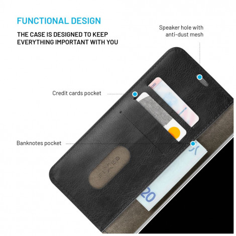 Fixed Opus | Book Case | Xiaomi | 15 | Leather | Black