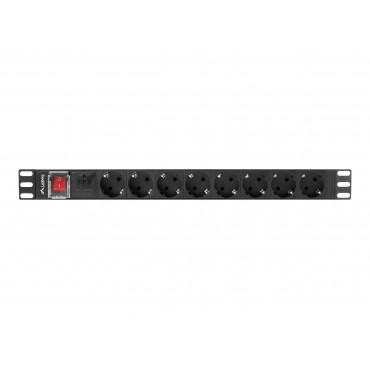 Lanberg Power Distribution unit 19", 8 outlets, black | Lanberg