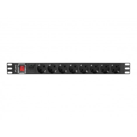 Lanberg Power Distribution unit 19", 8 outlets, black | Lanberg