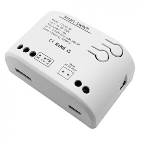TUYA išmanusis 1 kanalo jungiklis, Wi-Fi, RF, 10A, AC 85-250V