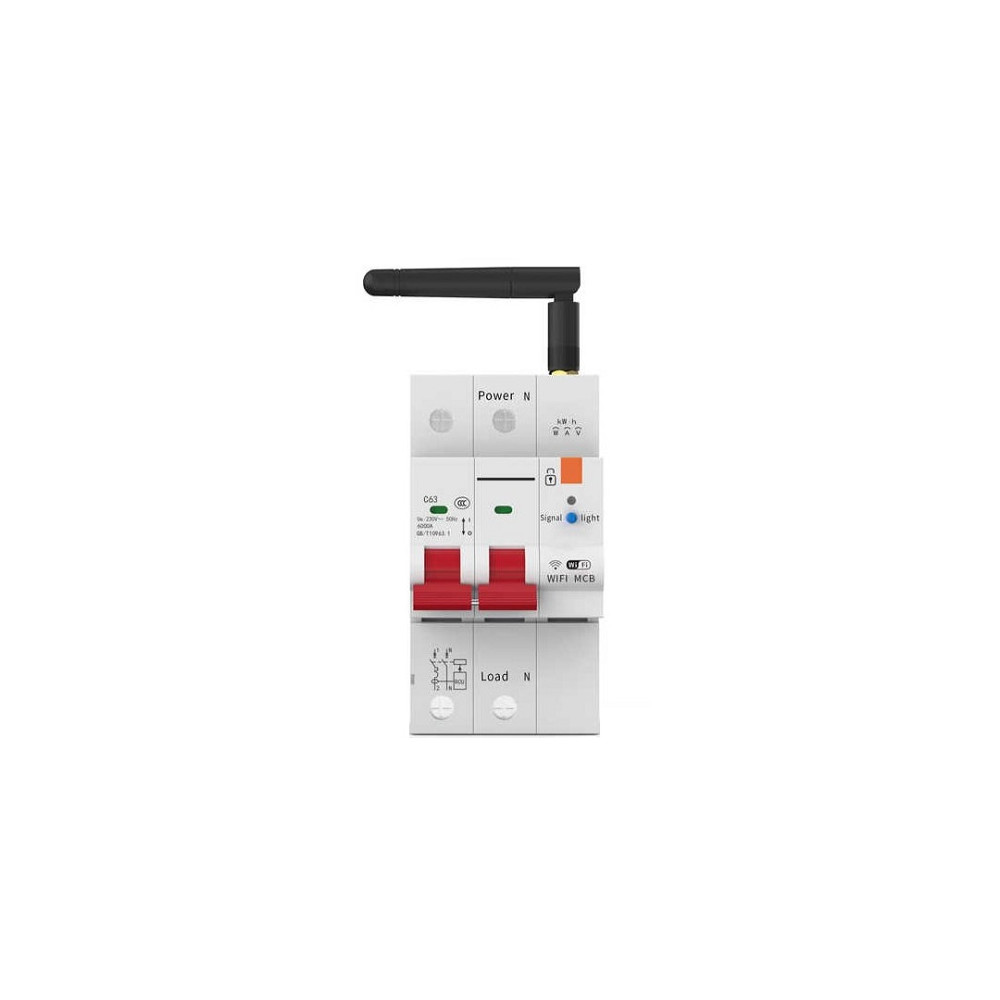 TUYA išmanusis jungiklis, 1P+N, Wi-Fi, RS485, 63A