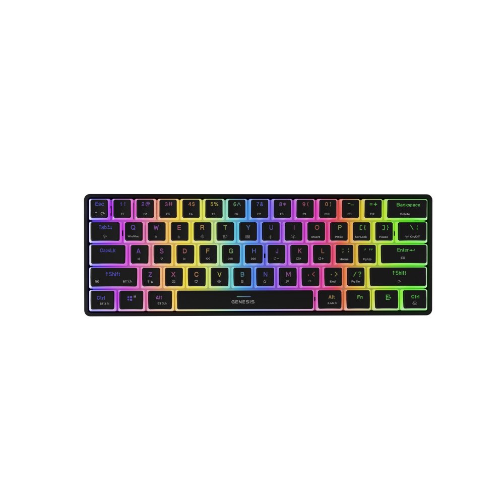 Genesis THOR 660 G2 | Gaming keyboard | Wireless/Wired | US | Black | 2.4 GHz, Bluetooth, USB | Linear
