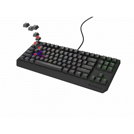 Genesis THOR 230 TKL | Mechanical Gaming Keyboard | Wired | US | Black | USB Type-A | Linear