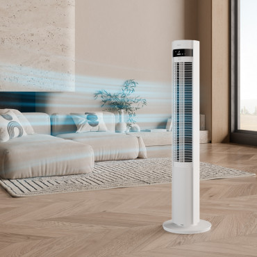 Duux Fan | Elevate | Tower Fan | White | Diameter 29 cm | Number of speeds 12 | Oscillation | 4-40 W