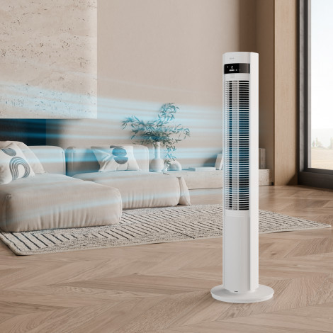 Duux Fan | Elevate | Tower Fan | White | Diameter 29 cm | Number of speeds 12 | Oscillation | 4-40 W