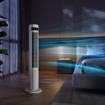 Duux Fan | Elevate | Tower Fan | White | Diameter 29 cm | Number of speeds 12 | Oscillation | 4-40 W