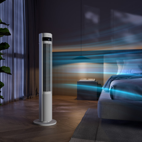 Duux Fan | Elevate | Tower Fan | White | Diameter 29 cm | Number of speeds 12 | Oscillation | 4-40 W