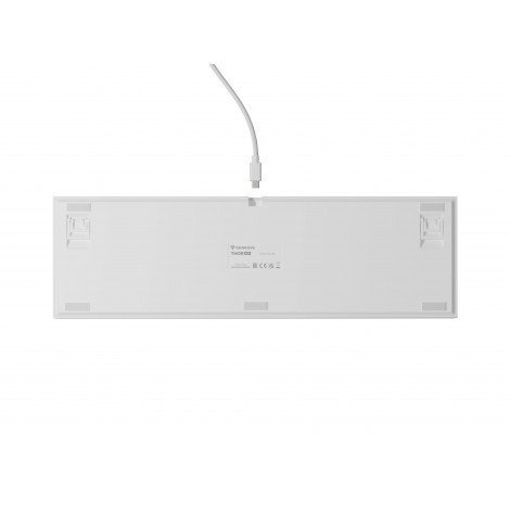 Genesis Thor 404 | Mechanical Gaming Keyboard | Wired | US | White | USB | Gateron Yellow Pro