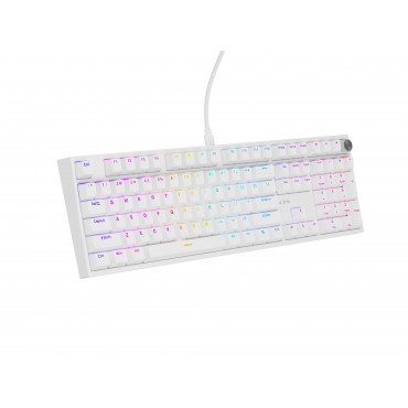 Genesis Thor 404 | Mechanical Gaming Keyboard | Wired | US | White | USB | Gateron Yellow Pro