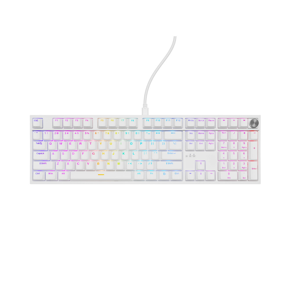 Genesis Thor 404 | Mechanical Gaming Keyboard | Wired | US | White | USB | Outemu Peach Silent