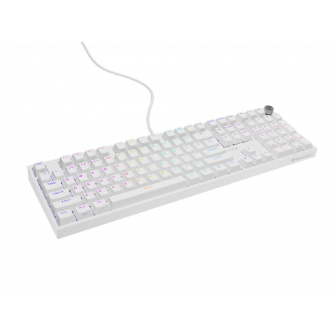 Genesis Thor 404 | Mechanical Gaming Keyboard | Wired | US | White | USB | Outemu Peach Silent