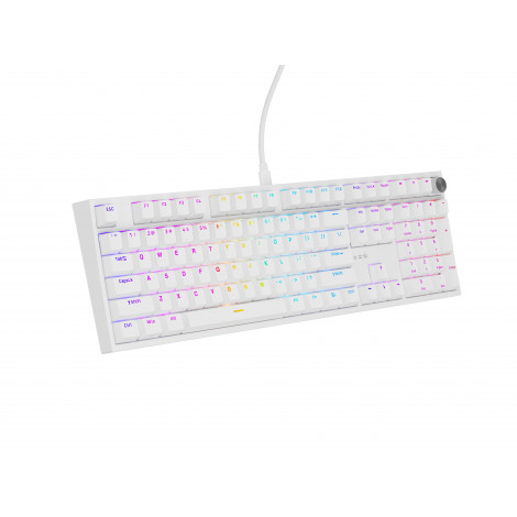 Genesis Thor 404 | Mechanical Gaming Keyboard | Wired | US | White | USB | Outemu Peach Silent