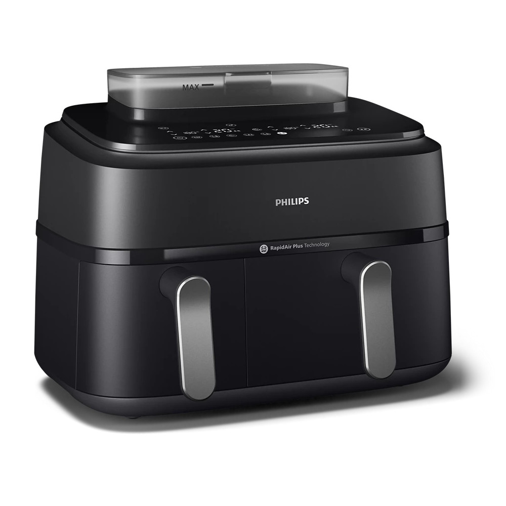 Philips | Dual Basket Airfryer | NA551/00 5000 Series | Power 2750 W | Capacity 9 L | RapidAir Plus and Air Steam | Black
