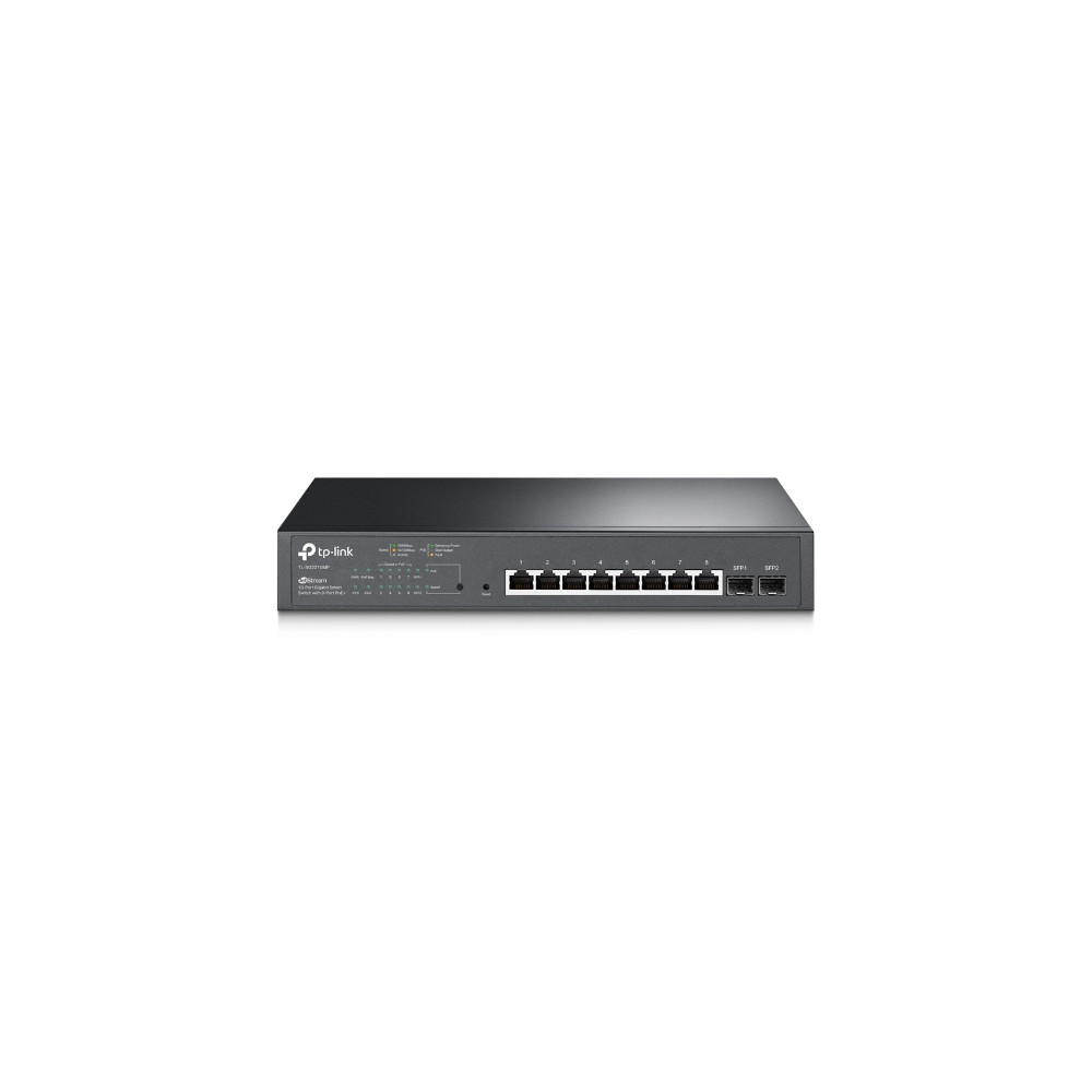 TP-LINK | JetStream 10-Port Gigabit Smart PoE Switch | TL-SG2210MP | Managed L2 | Rackmountable | SFP ports quantity 2 | PoE+ po
