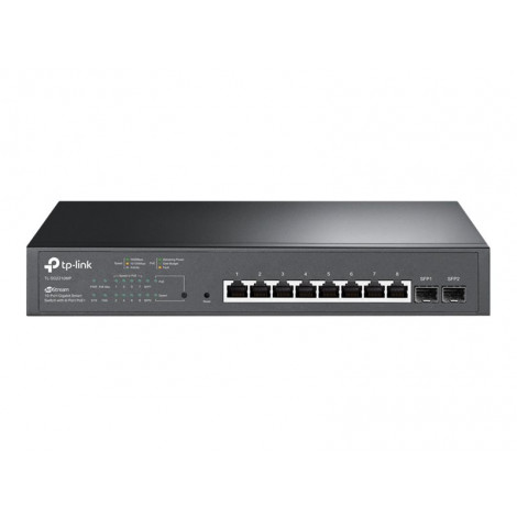 TP-LINK | JetStream 10-Port Gigabit Smart PoE Switch | TL-SG2210MP | Managed L2 | Rackmountable | SFP ports quantity 2 | PoE+ po