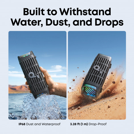 Anker Soundcore Speaker | Boom 3i | 50 W | Waterproof | Bluetooth | Black | Portable | Wireless connection