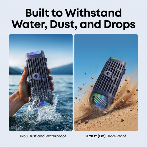 Anker Soundcore Speaker | Boom 3i | 50 W | Waterproof | Bluetooth | Blue | Portable | Wireless connection