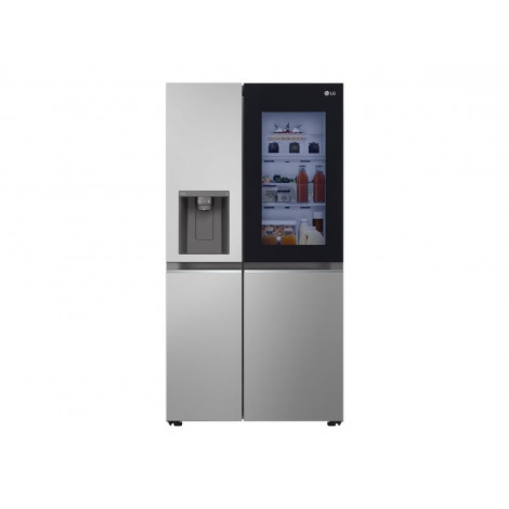 LG GSGV81PYLL Refrigerator, Free-standing, Side by Side, E, Height 1.79 m, Net fridge 416 L, Net freezer 190 L, Silver