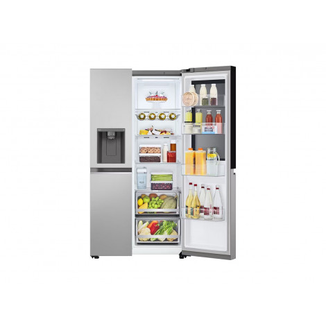 LG GSGV81PYLL Refrigerator, Free-standing, Side by Side, E, Height 1.79 m, Net fridge 416 L, Net freezer 190 L, Silver