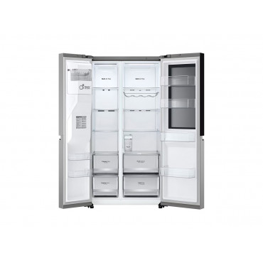 LG GSGV81PYLL Refrigerator, Free-standing, Side by Side, E, Height 1.79 m, Net fridge 416 L, Net freezer 190 L, Silver