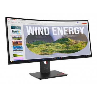 Lenovo ThinkVision | T34WD-40 | 34 " | VA | 21:9 | 120 Hz | 4 ms | 3440 x 1440 pixels | 300 cd/m | HDMI ports quantity 1 | Eclip