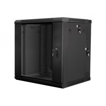 Lanberg | Rack cabinet 19" double-section wall-mount 12U/600x600 (flat pack) | WF02-6612-10B | Black
