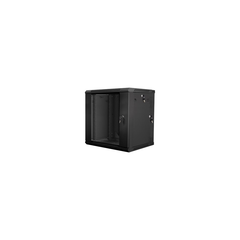 Lanberg | Rack cabinet 19" double-section wall-mount 12U/600x600 (flat pack) | WF02-6612-10B | Black