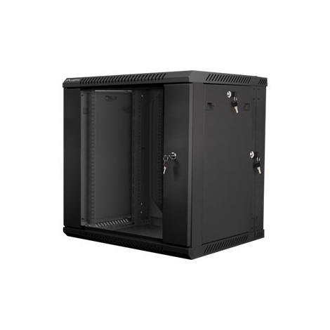 Lanberg | Rack cabinet 19" double-section wall-mount 12U/600x600 (flat pack) | WF02-6612-10B | Black