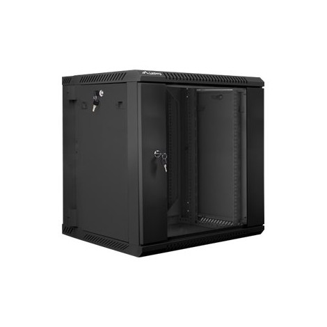 Lanberg | Rack cabinet 19" double-section wall-mount 12U/600x600 (flat pack) | WF02-6612-10B | Black