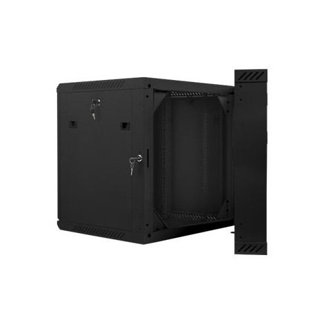 Lanberg | Rack cabinet 19" double-section wall-mount 12U/600x600 (flat pack) | WF02-6612-10B | Black