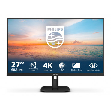 Philips 27E1N1800A/00 | 27 " | IPS | 16:9 | 60 Hz | 4 ms | 3840 x 2160 pixels | 350 cd/m | HDMI ports quantity 2 | Black