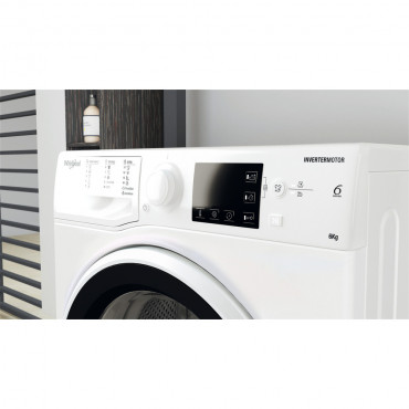 Whirlpool Washing machine | WRBSB 6249 W EU | Energy efficiency class C | Front loading | Washing capacity 6 kg | 1200 RPM | Dep