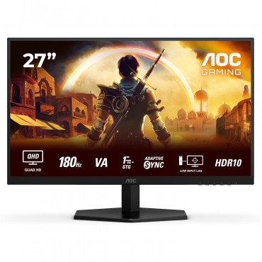 AOC Q27G42XNE | 27 " | VA | QHD | 16:9 | 180 Hz | 1 ms | 2560 x 1440 pixels | 300 cd/m | HDMI ports quantity 2 | Black