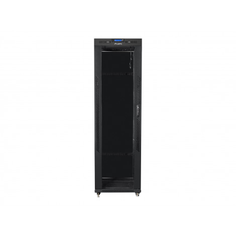 Lanberg | Rack cabinet 19" free-standing 42U/600x600 (flat pack) with glass door lCD V2 | FF01-6642-12BL | Black