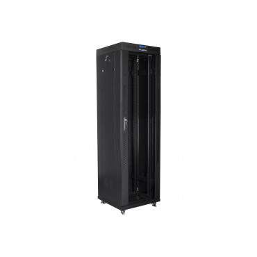 Lanberg | Rack cabinet 19" free-standing 42U/600x600 (flat pack) with glass door lCD V2 | FF01-6642-12BL | Black
