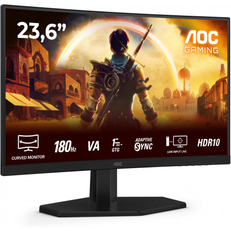 AOC Gaming monitor | C24G42E | 24 " | VA | FHD | 16:9 | 180 Hz | 0.5 ms | 1920 x 1080 pixels | 250 cd/m | HDMI ports quantity 2 
