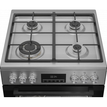 BEKO Cooker | FBMA61330GXDT | Hob type Gas | Oven type Electric | Stainless Steel | Width 60 cm | Grilling | LED | Depth 60 cm |
