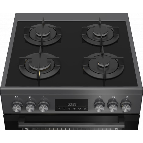 BEKO Cooker | FBM62330GADSN | Hob type Gas | Oven type Electric | Grey | Width 60 cm | Grilling | LED | Depth 60 cm | 72 L