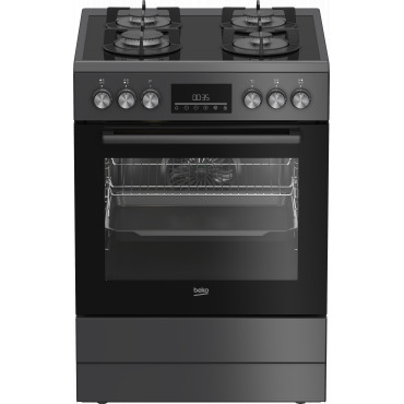 BEKO Cooker | FBM62330GADSN | Hob type Gas | Oven type Electric | Grey | Width 60 cm | Grilling | LED | Depth 60 cm | 72 L