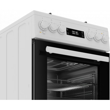 BEKO Cooker | FSM51339DWDS | Hob type Gas | Oven type Electric | White | Width 50 cm | Grilling | LED | Depth 60 cm | 60 L