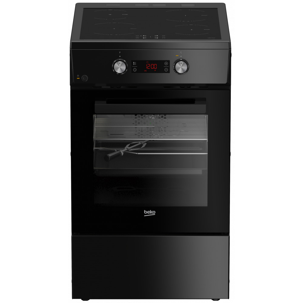 BEKO Cooker | FSM59305BDT | Hob type Induction | Oven type Electric | Black | Width 50 cm | Grilling | Depth 60 cm | 60 L