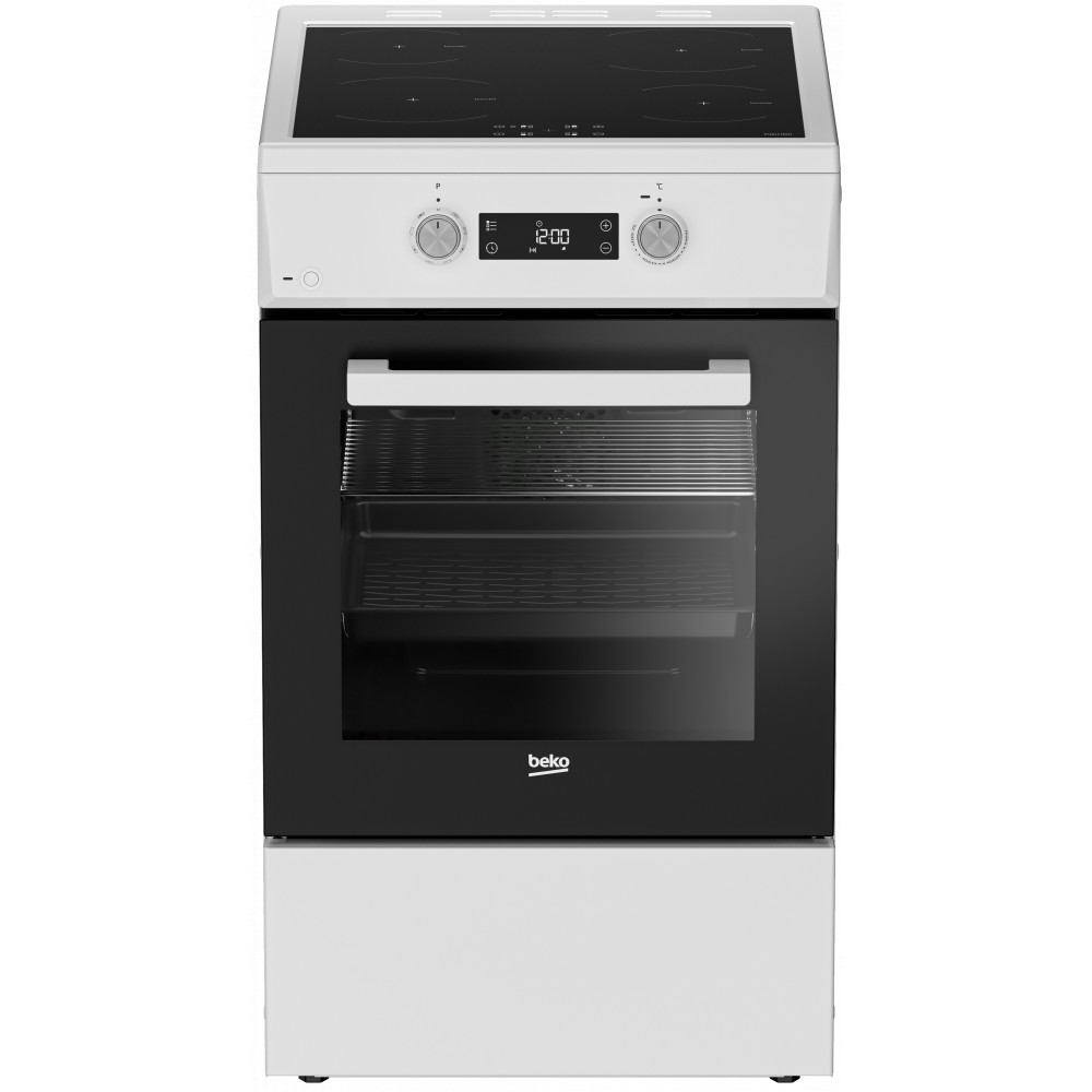 BEKO Cooker | FSM59305WDT | Hob type Induction | Oven type Electric | White | Width 50 cm | Grilling | Depth 60 cm | 60 L