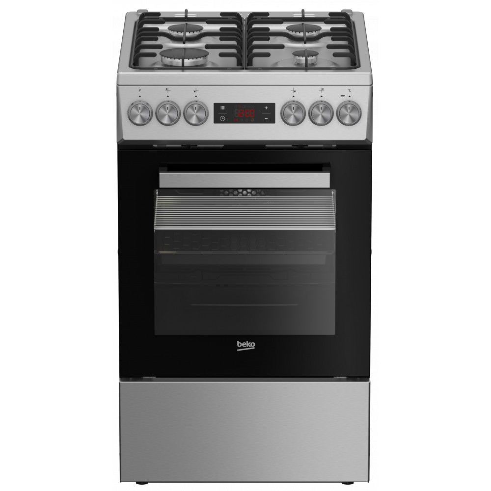 BEKO Cooker | FSM52321DXDT | Hob type Gas | Oven type Electric | Stainless Steel | Width 50 cm | Grilling | Depth 60 cm | 60 L